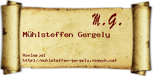 Mühlsteffen Gergely névjegykártya