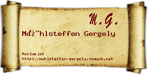 Mühlsteffen Gergely névjegykártya