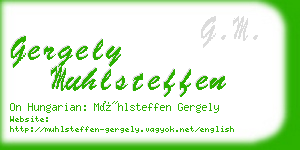 gergely muhlsteffen business card